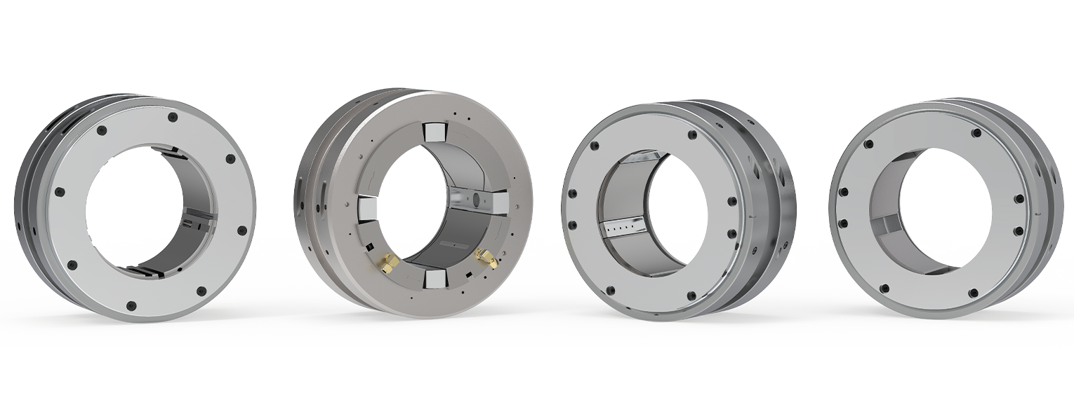 Kingsbury Tilting Pad Journal Bearings support rotating shafts with a self-sustaining oil film designed to prevent harmful metal-to-metal contact, thereby reducing wear and extending service life.